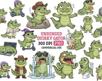 Rolig alligator png ohämmade krokodil clipart sarkastisk humor alligator meme t-shirt design digitalt klistermärke