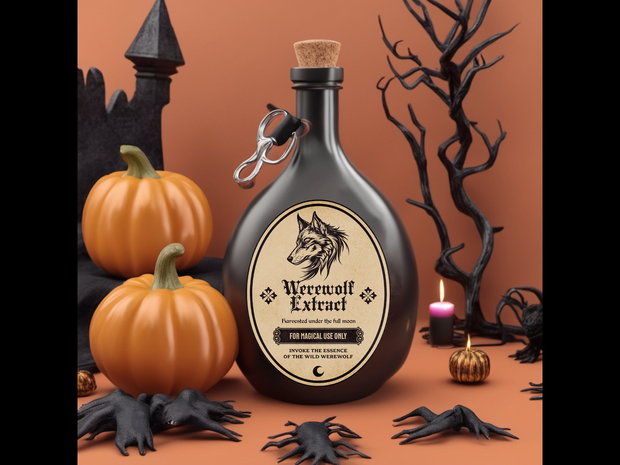 ハロウィンポーションラベル 印刷可能な薬瓶ラベル ビンテージ魔女