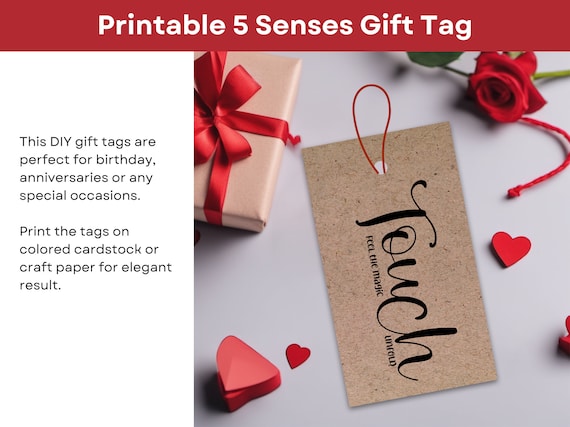 Buy Printable 5 Senses Gift Tags for Him Gifts for Her Gift for Anniversary  Gift for Spouse Anniversary Gift Tags Gift Ideas for Spouse Gifts Online in  India - …
