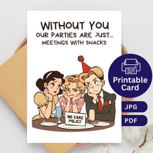 Grappige kantoor afscheidskaart werk Bestie afscheid cadeau Afdrukbare collega verlaat kaart We zullen je missen Digitale kaart Leuke collega Laatste dag