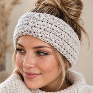 Headband Crochet Pattern PDF, Textured Ear Warmer, Chunky Crochet Pattern, DIY Winter Accessory