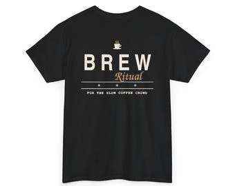 Coffee Lover Gift, Barista Shirt, Brew Ritual Minimal Coffee T-Shirt