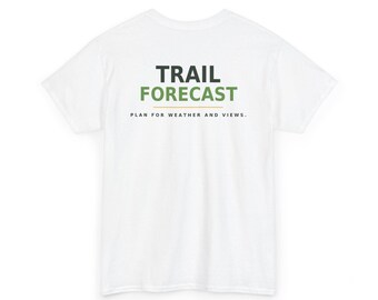 Hiking Shirt, Mountain Tee, Trail Forecast Minimal Nature Gift for Hikers and Road Trips