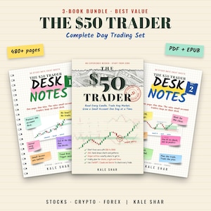 Day Trading Books Bundle, 3 Ebooks, Candlestick Patterns Guide and 120 Trading Cheat Sheets, Small Account, Stocks Crypto Forex PDF EPUB