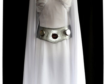 Made to Measure Space Princess Ceremonial Gown and Belt - perfect as a Wedding Bridal Gown, Halloween Costume, Cosplay