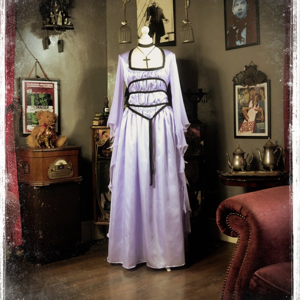 Lily Munster Halloween Bride Wedding Gown Dress Costume Handmade by House of Goth Perfect for Cosplay, Conventions.
