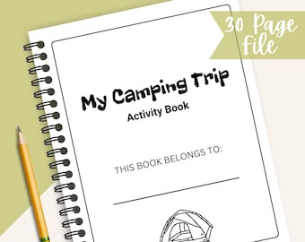 Camping Theme Coloring Pages Puzzles & Games Printable PDF Instant Download