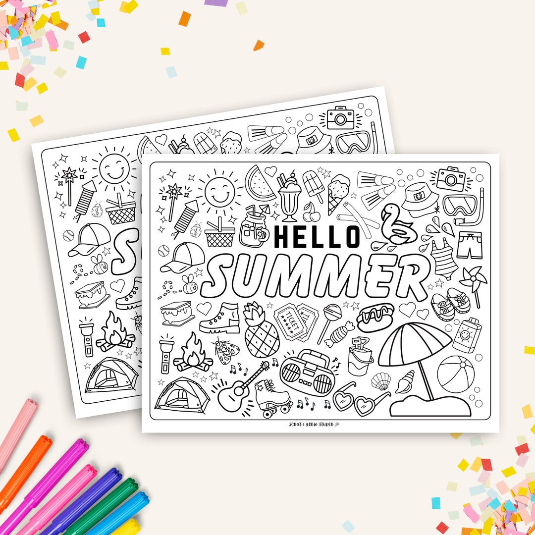 Summer Fun Coloring Page Summer - Il 1080xN.4922228458 4ytv 