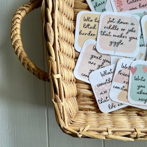Dankbarkeits-Journal, Dankbarkeits-Prompts, Mindfulness Glaskarten, sofortiger Download