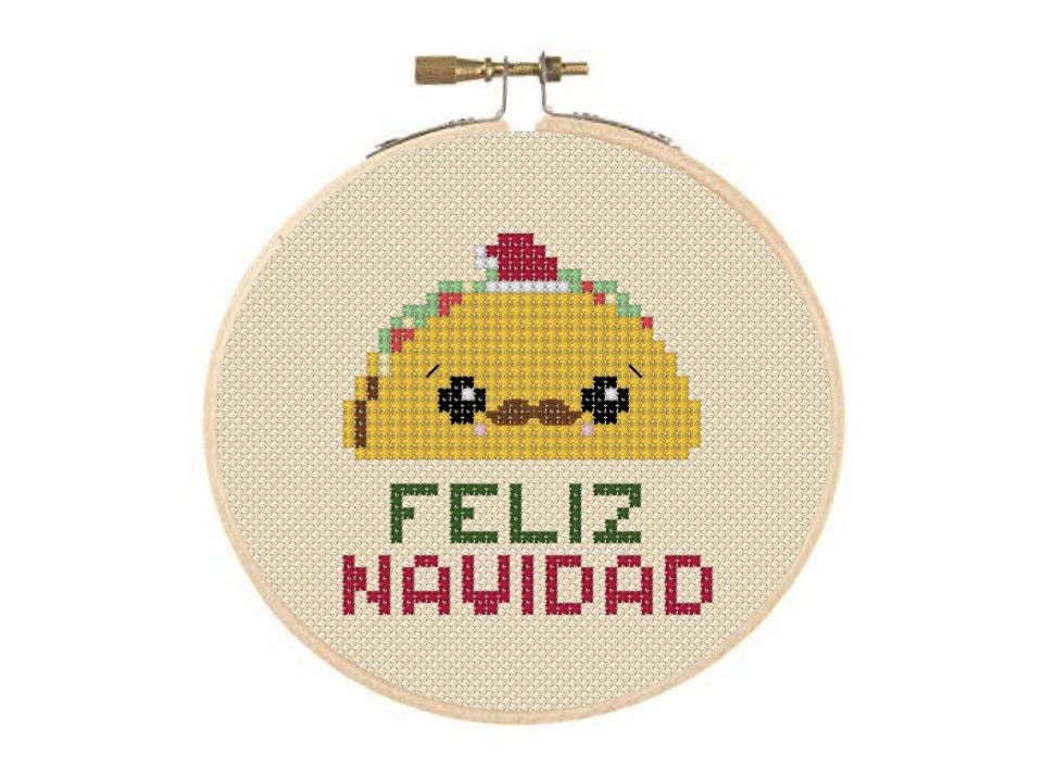 Tacos Pizza Pasta Repeat 6” Hand Stitched Cross Stitch Hoop – The Nerdy  Octopus