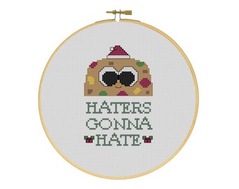 Fruitcake Haters Gonna Hate Christmas Holiday Cross Stitch PDF Pattern