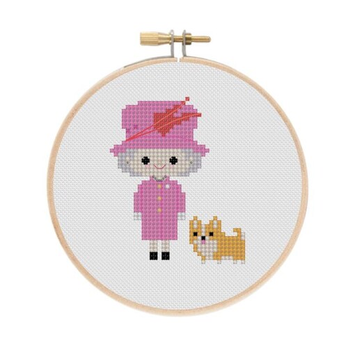 Her Majesty Queen Elizabeth Stamp Cross Stitch Digital PDF Etsy