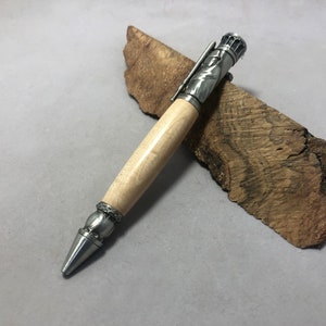 Baseball Pen made from a Louisville Slugger bat, Antique Pewter finish. Check out the details!