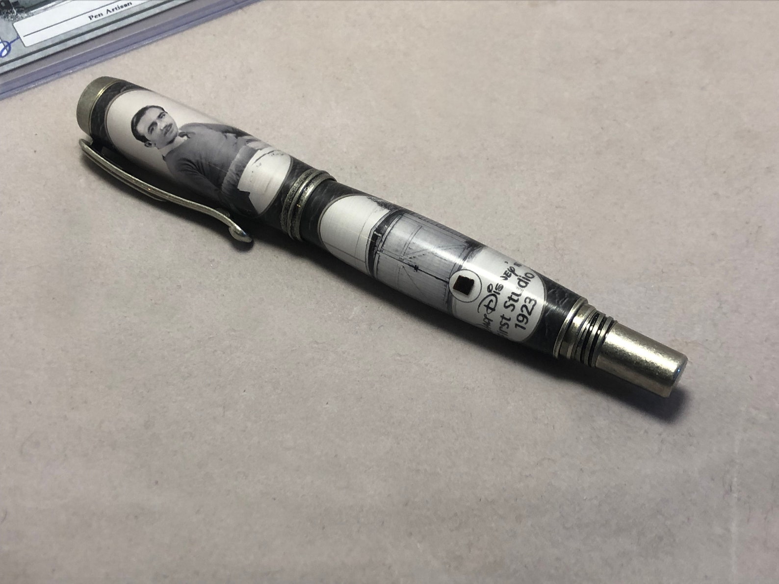 Fountain Pen With Walt Disney's Garage of Dreams, Includes Certificate of Authenticity, Antique