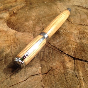 Magnetic Cap Maker's Mark Bourbon Oak Rollerball Pen made from a real Maker's Mark Bourbon Barrel image 2