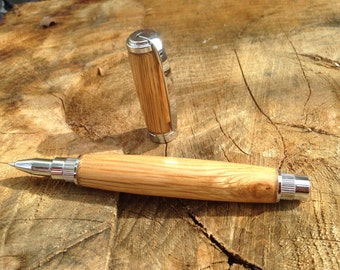 Magnetic Graduate Bourbon Oak Rollerball Pen -- made from a real Bourbon Barrel