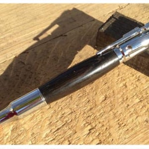 Bolt Action Bullet Pen, made with Ancient Bog Oak