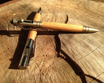 Bourbon Oak Bolt Action Tech Stylus Pen, your choice of hardware and flavor bourbon -- made from a real Bourbon Barrel