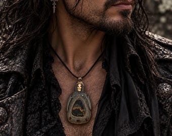 Tiger's Eye Pendant Talisman – Handmade Pagan Amulet, One-of-a-Kind Magical Jewelry