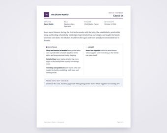 Newborn Care Specialist Review Template, Written From Your Voice Notes, Printable Family Employer PDF
