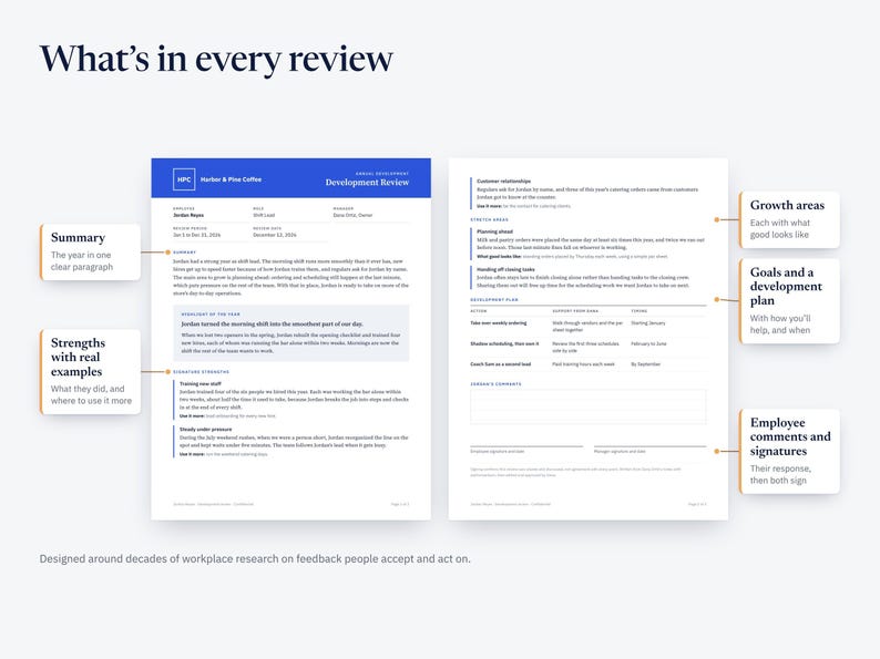 Performance Review Introductory Examples Tutor Evaluation Template, Written From Your Voice Notes, Printable ...