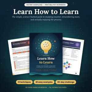 Learn How to Learn | 10 Study Techniques, 30-Day Challenge (PDF Download)