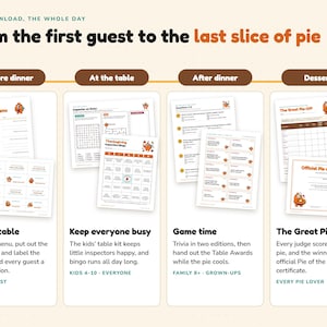 Thanksgiving Games Bundle: Bingo, Trivia, Kids Table Kit, Menu, Place Cards (PDF) image 5