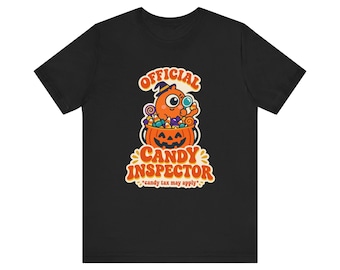 Official Candy Inspector Halloween Tee, Funny Trick or Treat Gift