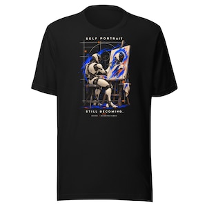 Robot Self Portrait Graphic T-Shirt: AI Artist at the Easel
