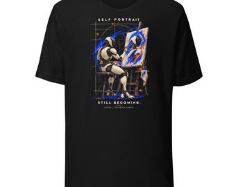 Robot Self Portrait Graphic T-Shirt: AI Artist at the Easel