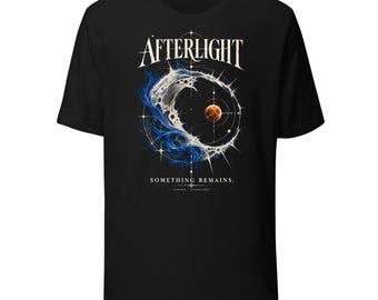 Celestial Space Graphic T-Shirt: Afterlight Halo and Ember Art