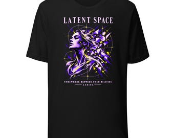 Abstract Portrait Graphic T-Shirt: Latent Space AI Art
