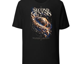 Galaxy Spiral Graphic T-Shirt: Second Genesis Cosmic Space Art