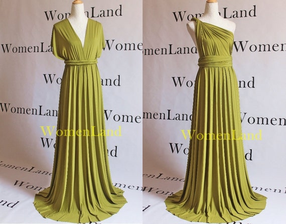 chartreuse evening gown