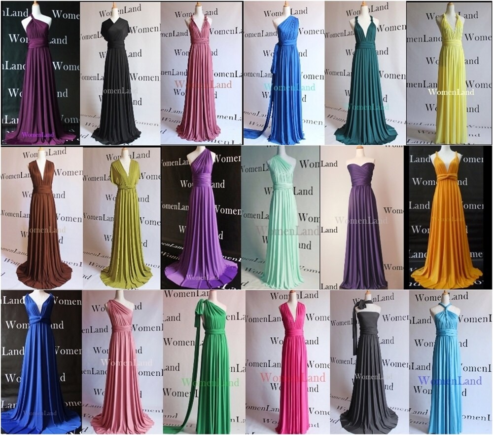 Wedding Bridal Party Floor Length Infinity Wrapping Dress WITH TUBE TOP Convertible Evening Bridesmaids Tailor Made Women Dresses Etsy Canada