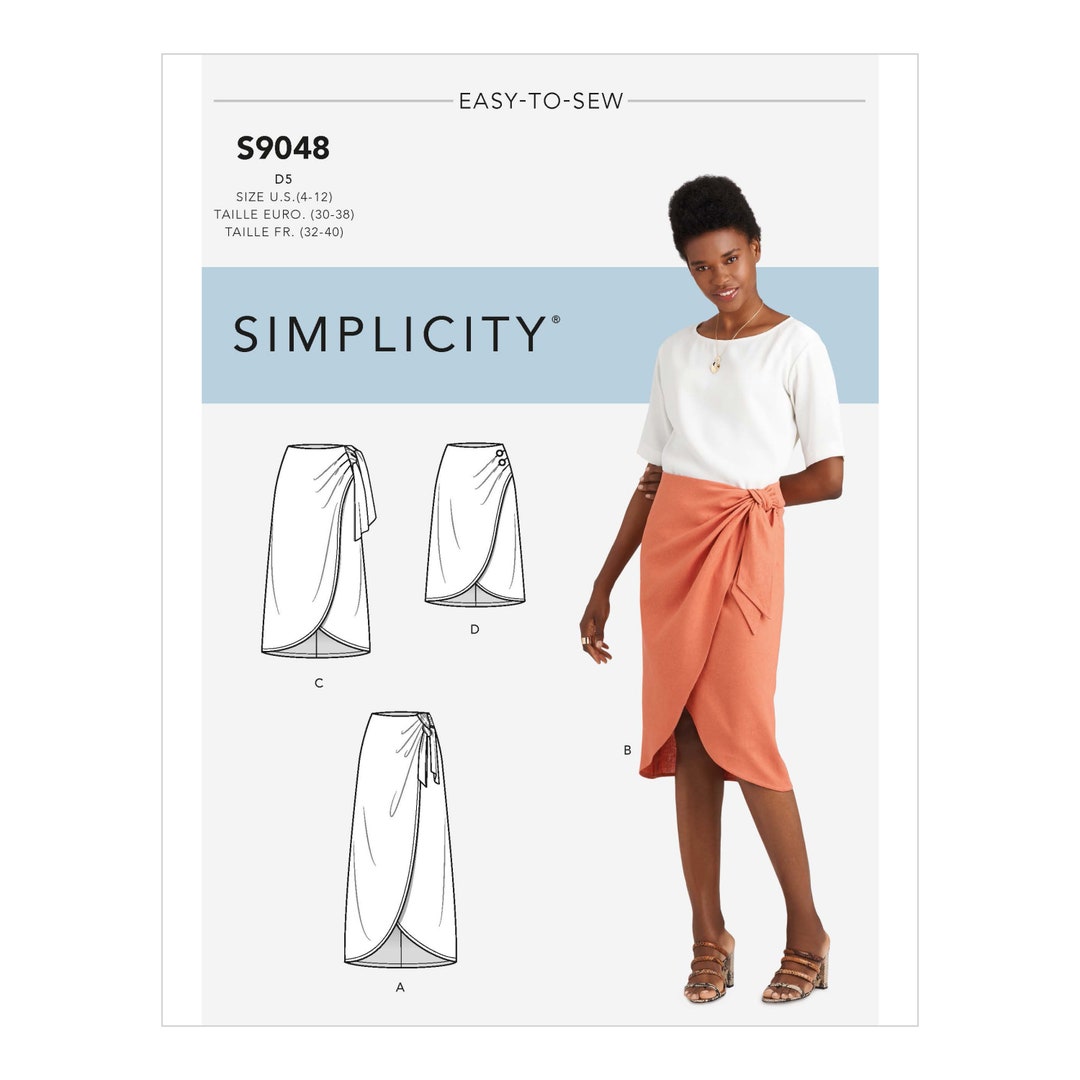 Simplicity SS9049H5 S9049H5 Cartamodello per Gonna da Donna, con Tasche, Carta, Vari Colori, H5 (6 8 10 12 14