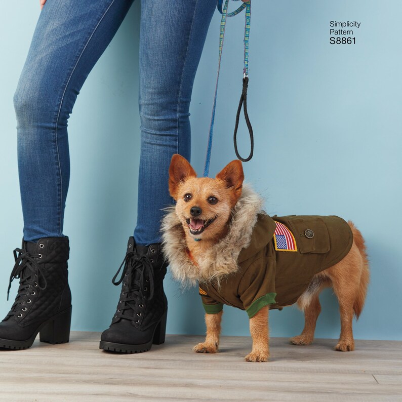 Simplicity Pattern S8861 Dog Coats Etsy