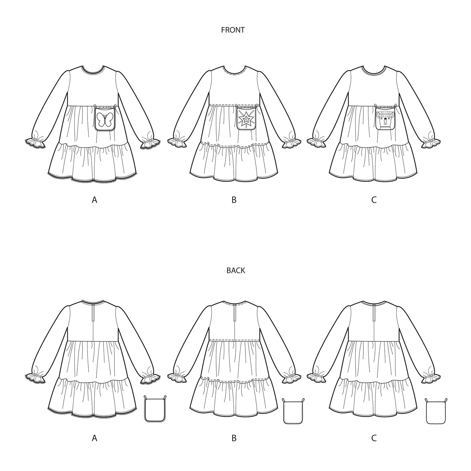 Simplicity Pattern S9024 Children's Dress With Pocket Etsy