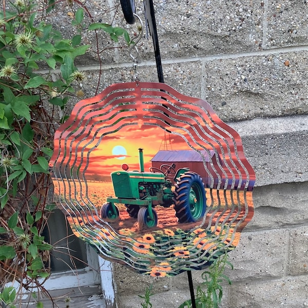 Tractor Wind Spinners Etsy