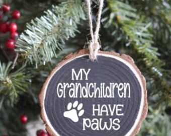 Grandchildren with paws Ornament