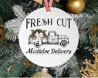 Mistletoe delivery Ornament