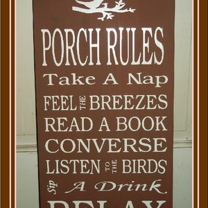 Porch Rules image 1