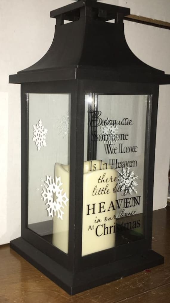 Christmas in heaven lantern Someone in Heaven at Christmas Lantern - Etsy Australia