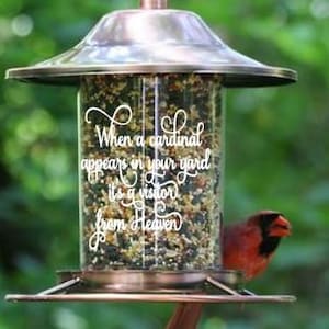 Cardinal Visitor From Heaven Bird Feeder