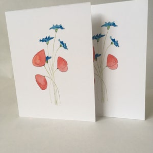 Cornflower and Poppies Cards