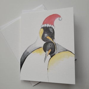 Pingouins festifs - Carte d'hiver