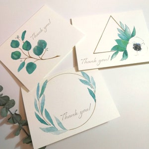 Paquets mixtes de cartes géométriques « Merci »