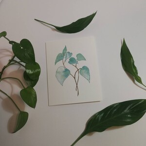 Branches de printemps - Cartes blanches