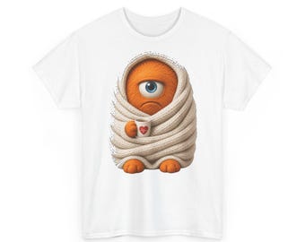 Niedliches, albernes Monster-Experten-Decken-Burrito-T-Shirt – Nicht auspacken, lustiges Grafik-T-Shirt (Unisex)