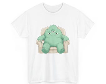 Niedliches, albernes Monster-Geister-Verantwortlichkeiten-T-Shirt – Zu gruselig für Erwachsene, lustiges Halloween-Grafik-T-Shirt (Unisex)